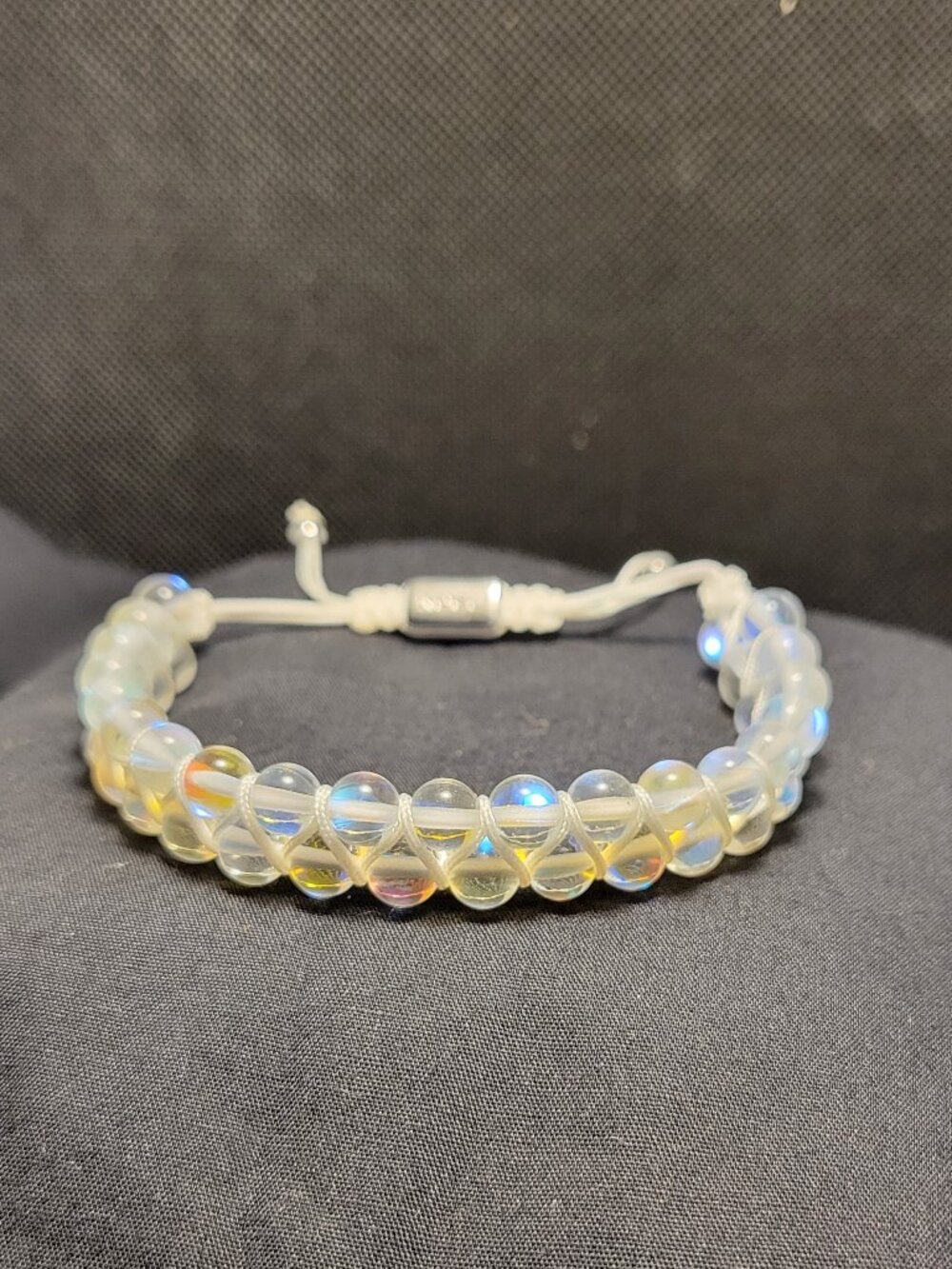 NOGU Rainbow Supernova | Silver | Double Galaxy Glass Bracelet